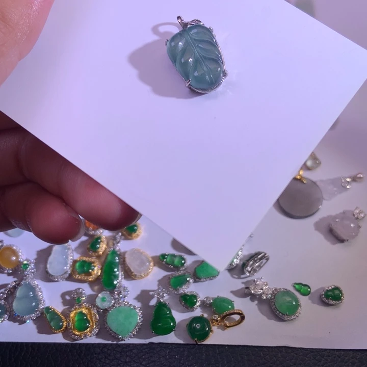 翡翠银S925镶嵌颈饰