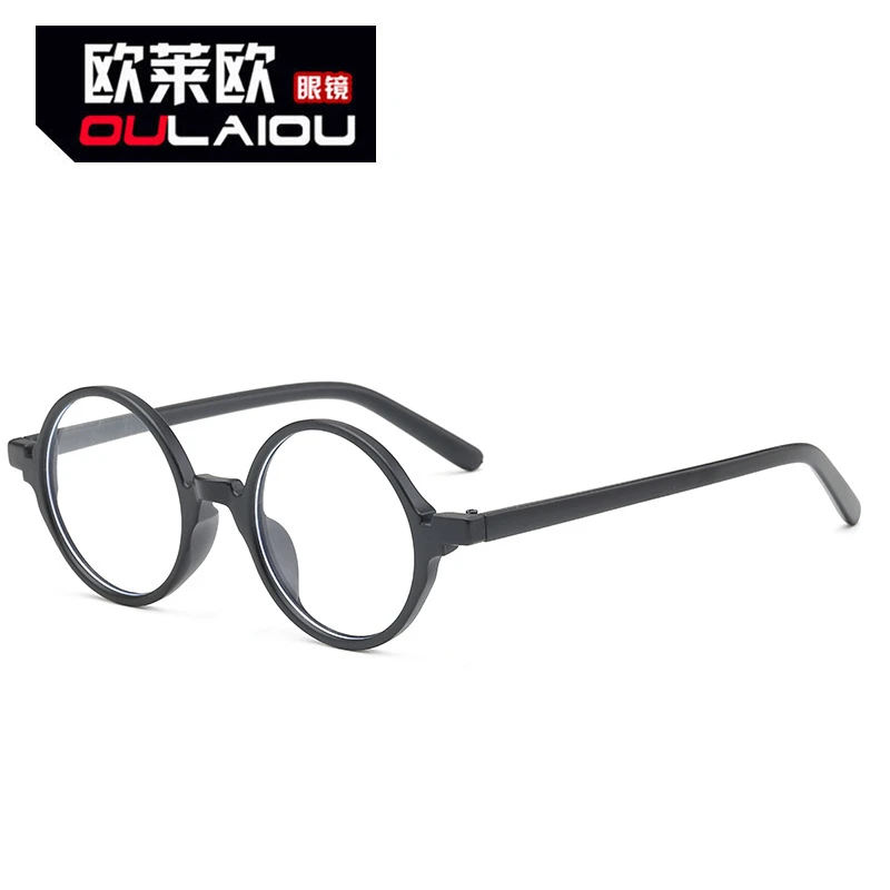 文艺复古圆形太子镜无度数平光眼镜框男黑色配近视眼镜架全框架睛