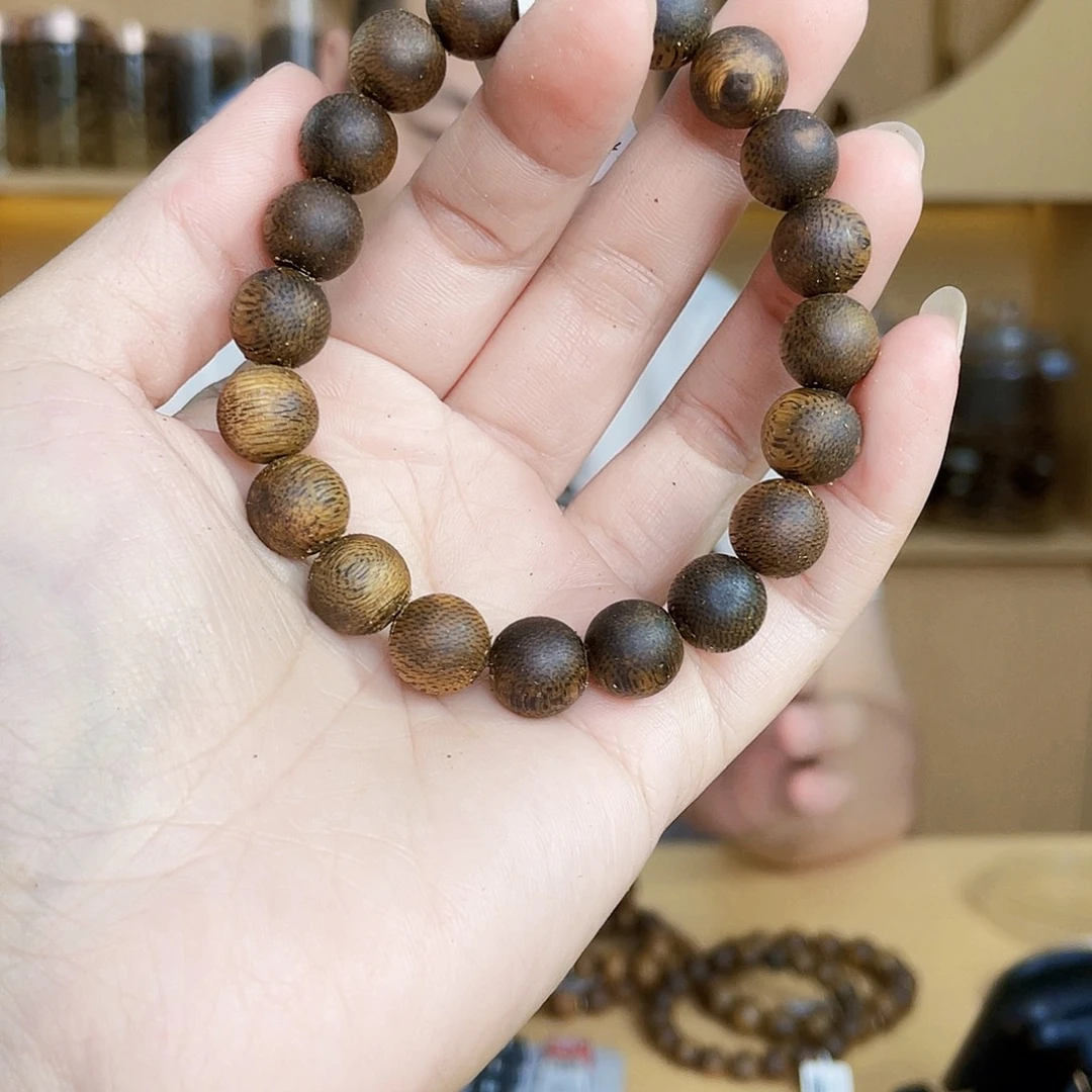 沉香沉香碎屑天然母树圆珠单圈1/9克多样性发一