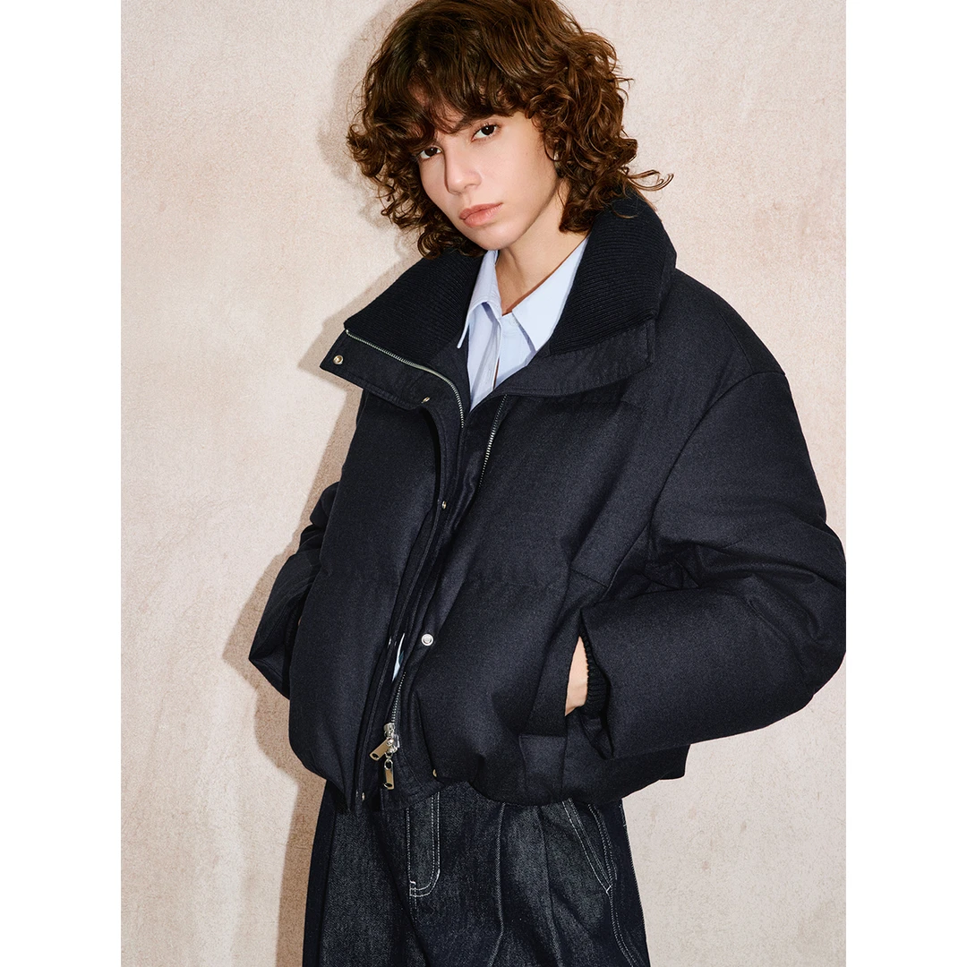 COVERINS2025冬新款全羊毛短款羽绒服CC35508060