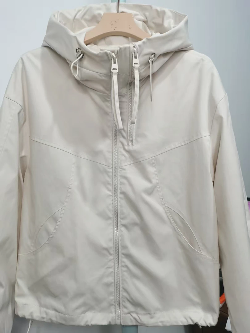 秋、春款冲锋衣2025时尚连帽双拉链潮流上衣短款外套