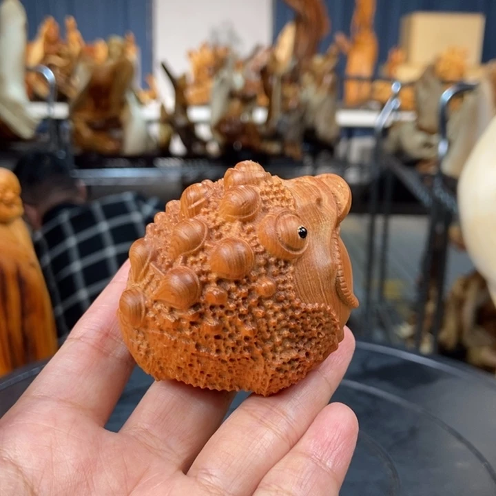 柏木（崖柏）手把件金蟾