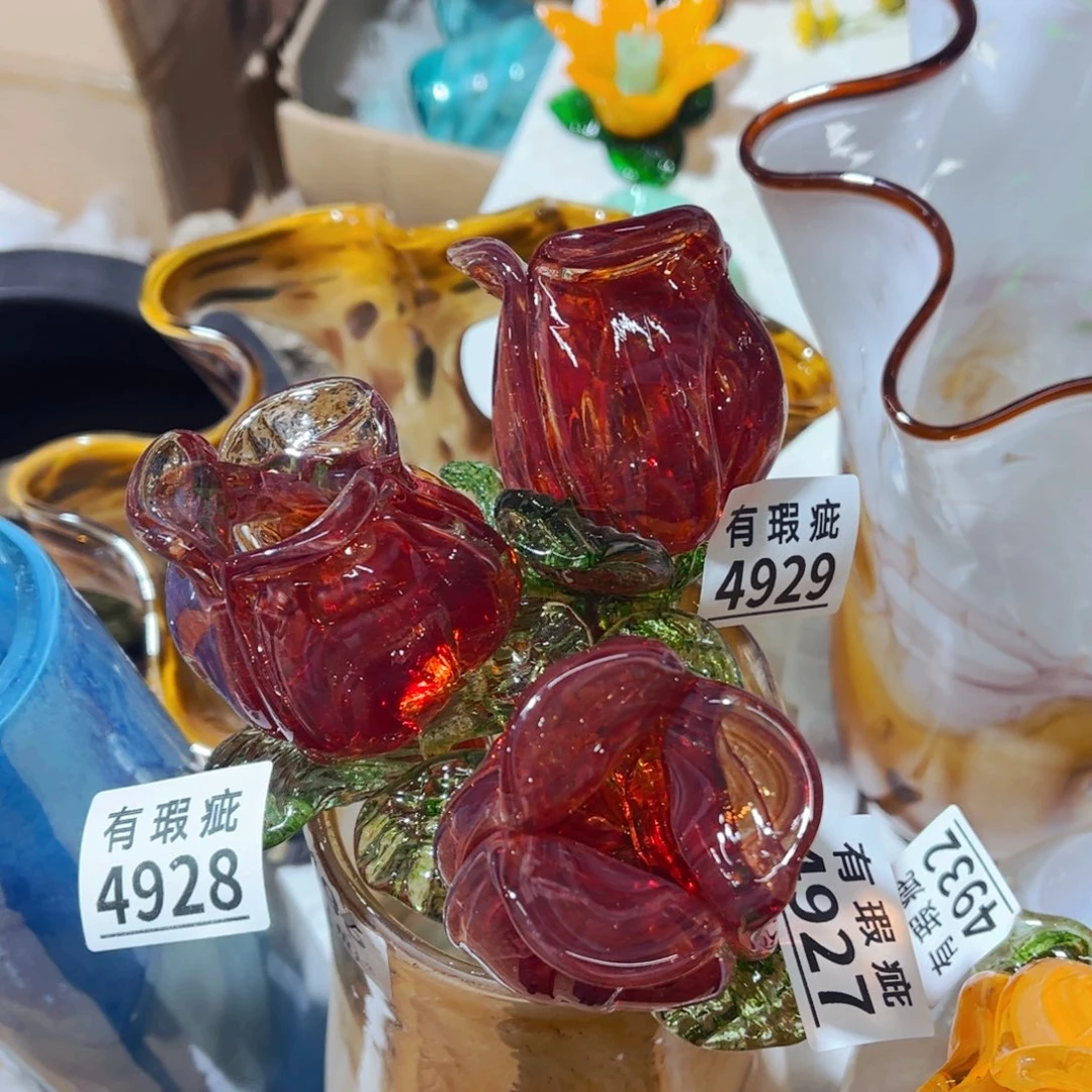 琉璃4928 4927 4929瑕疵花瓶摆件