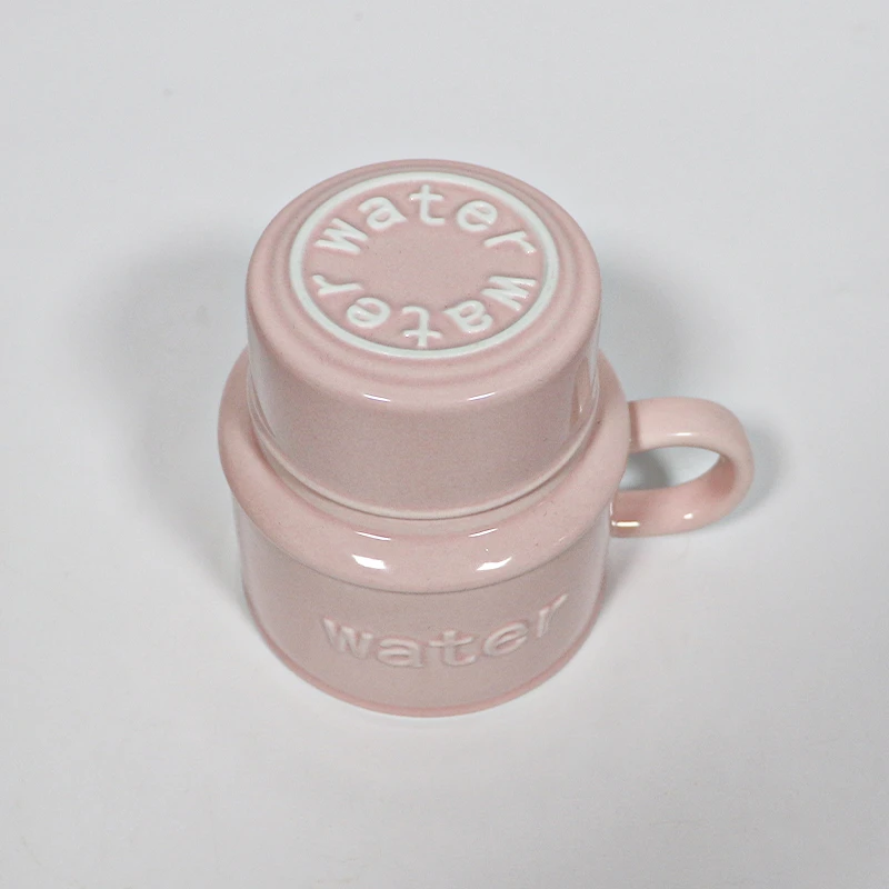 粉色陶瓷水壶马克杯*1Z-E4