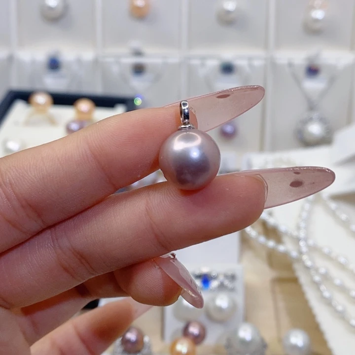 银S925镶嵌淡水珍珠颈饰