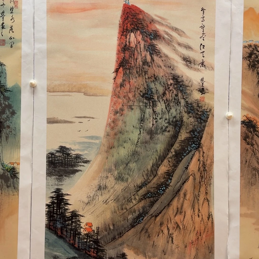 国画刘儒樵四尺作品山水