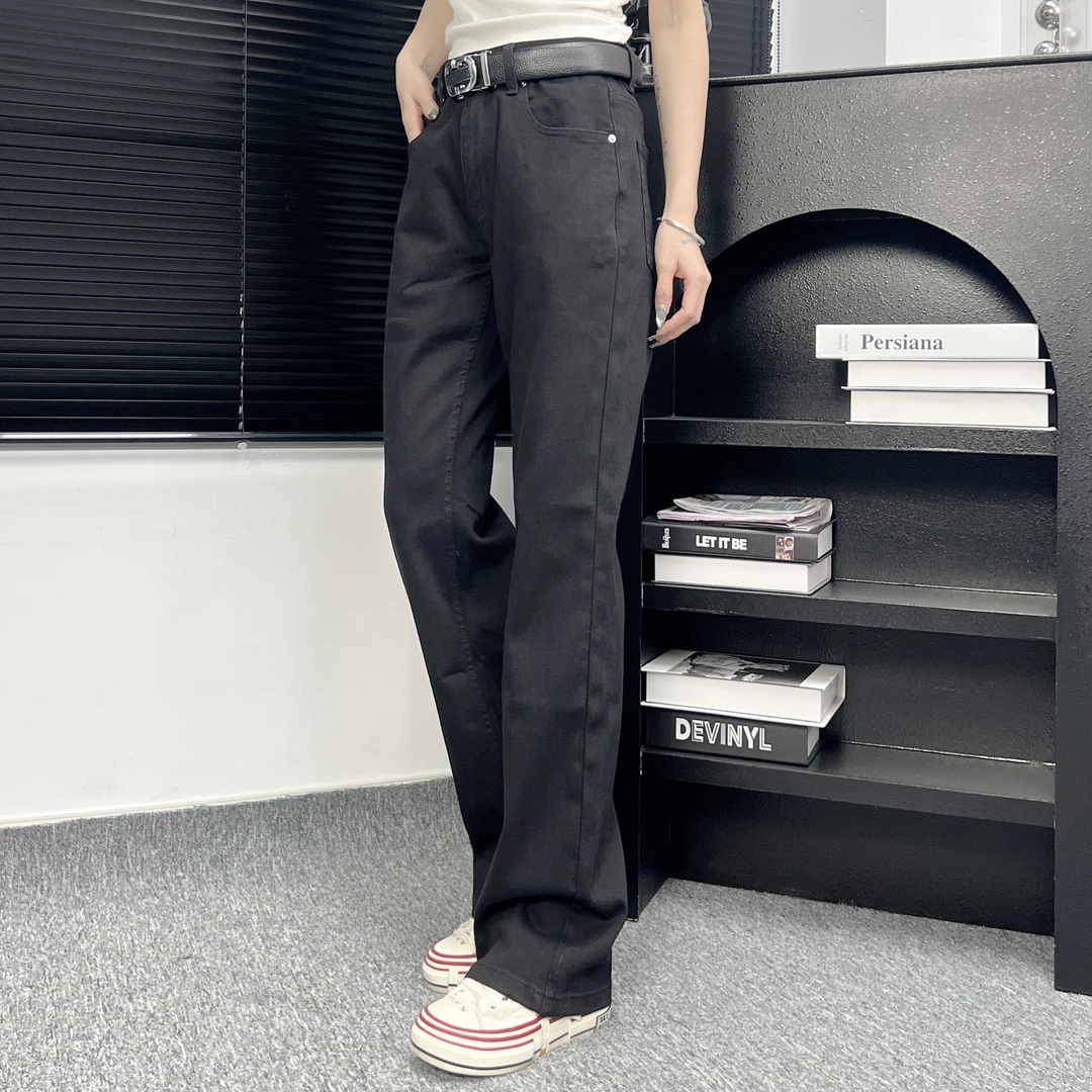 【MadeStyle】春季新款Cleanfit黑色美式复古直筒百搭牛仔裤宽松