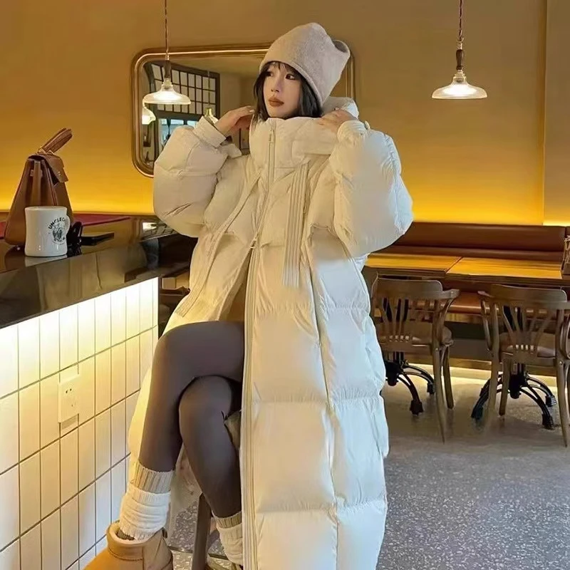 小思-2024新款百搭飘带款大被子羽绒服2132