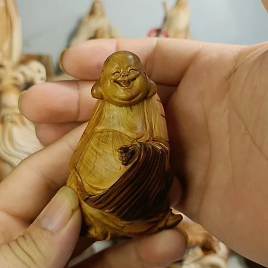 柏木（崖柏）太行崖柏笑佛手把件