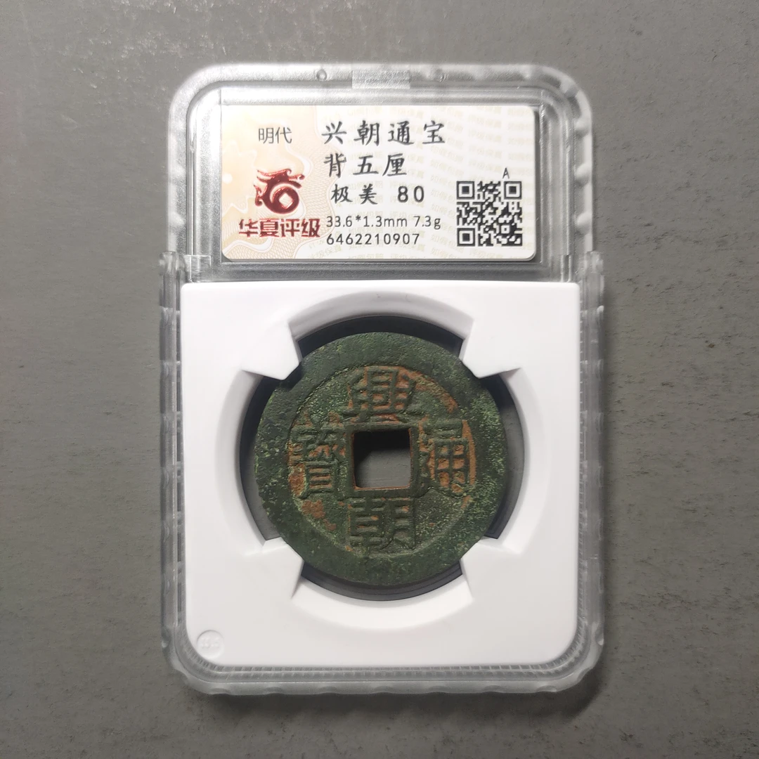 90125-35 兴朝通宝背五厘