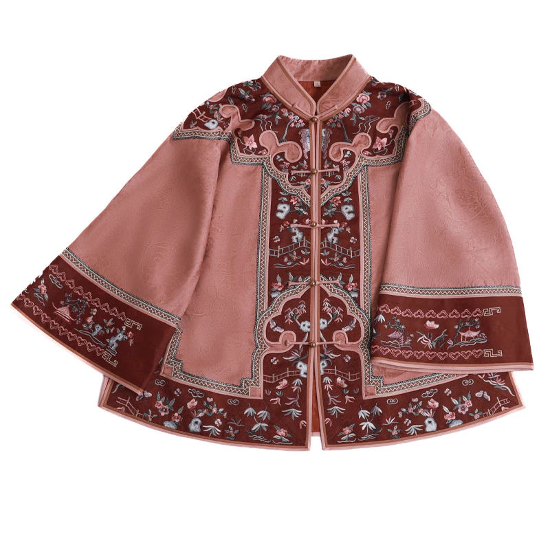 「子游」乐锦坊复古中国风原创日常百搭设计感对襟刺绣汉服女装上衣