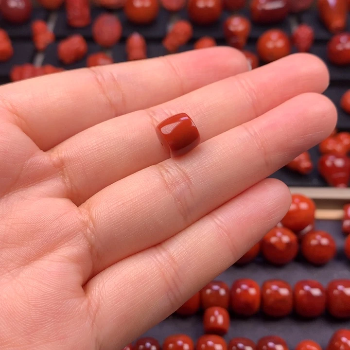 南红玛瑙未镶嵌直切单珠9.4×8.6