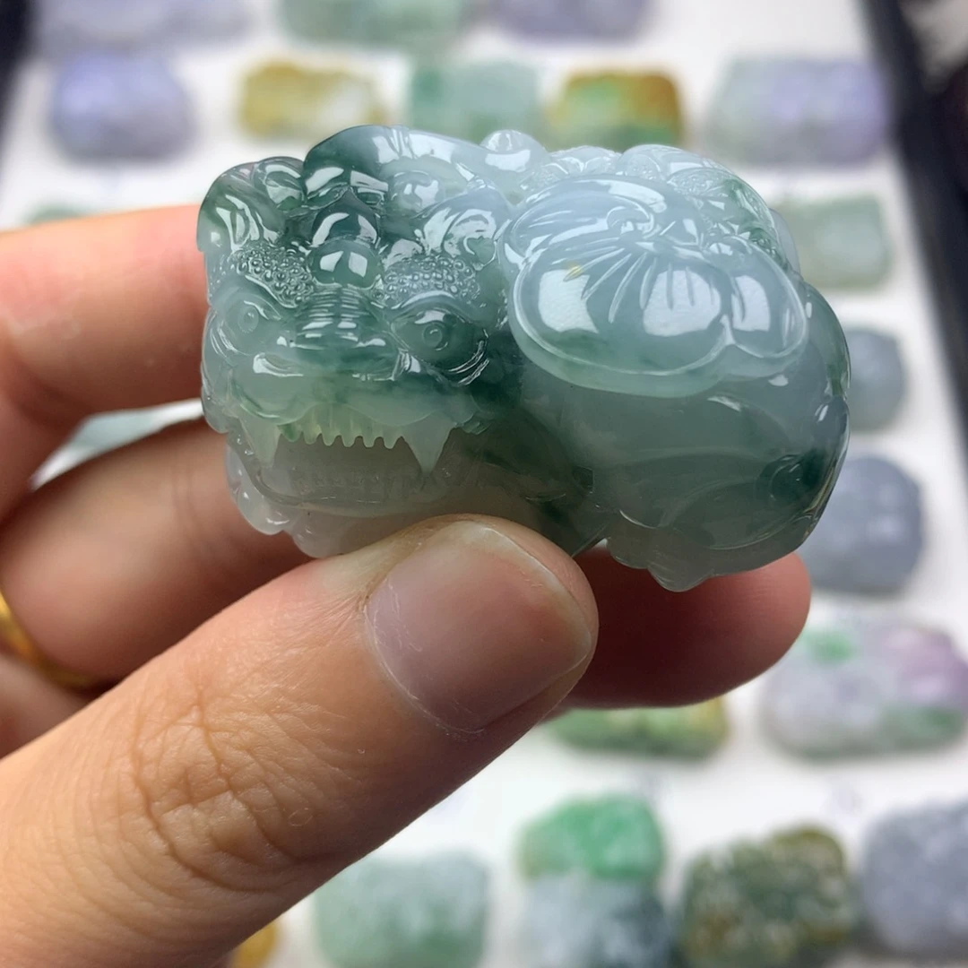 翡翠未镶嵌吊坠(不含链)天然缅甸翡翠貔貅