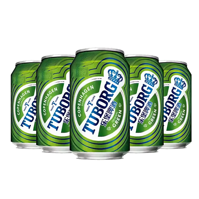 嘉士伯TUborg乐堡啤酒330ml*5罐清爽型拉格啤酒