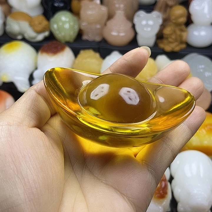 无花朵原石手把件
