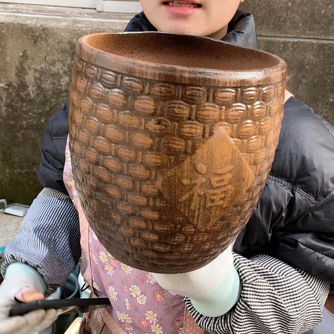 紫砂花盆瑕疵口18高20