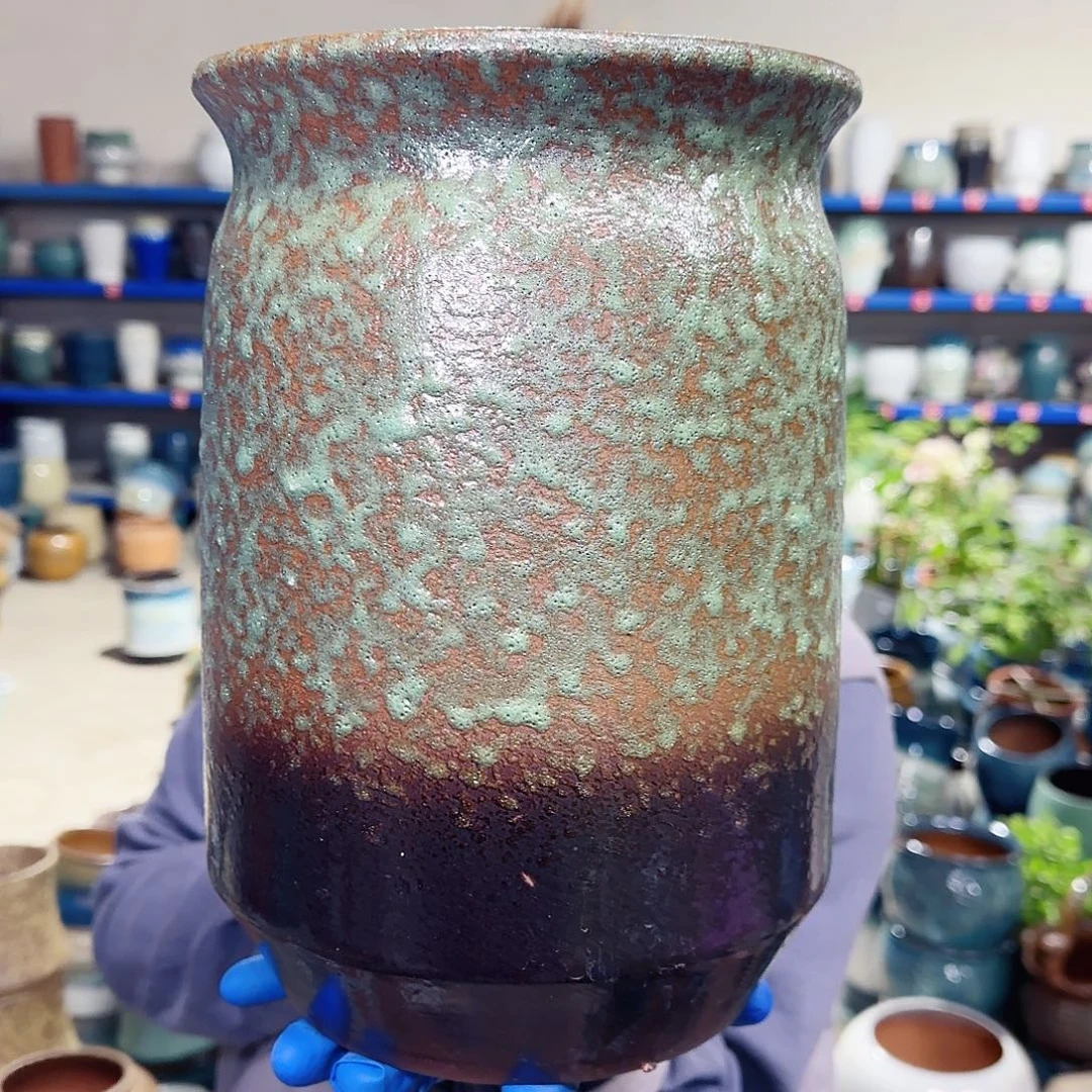 紫砂花盆高29口19