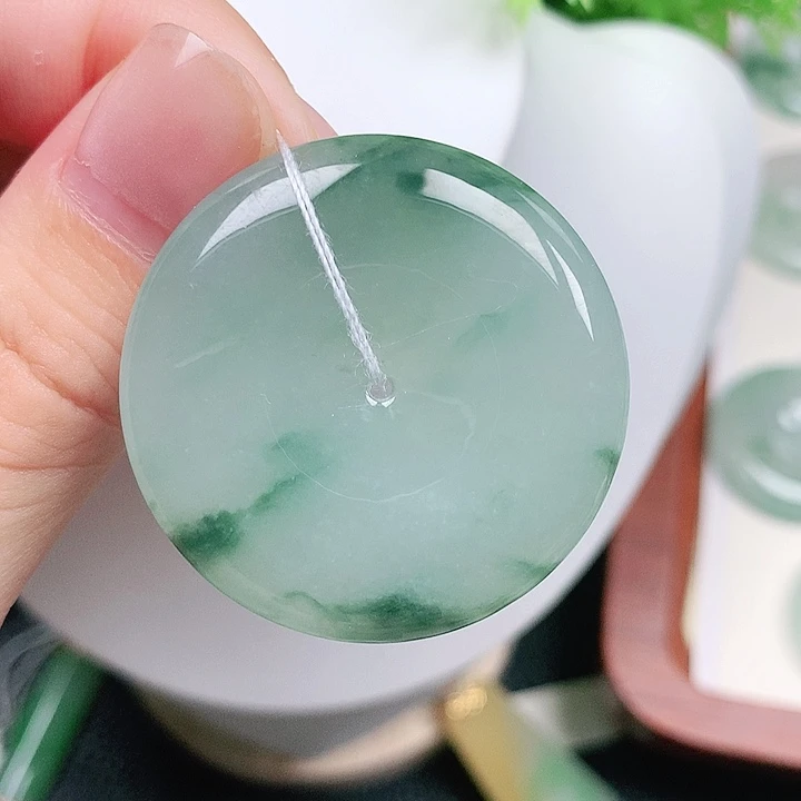 翡翠未镶嵌颈饰平安36.8-6.5