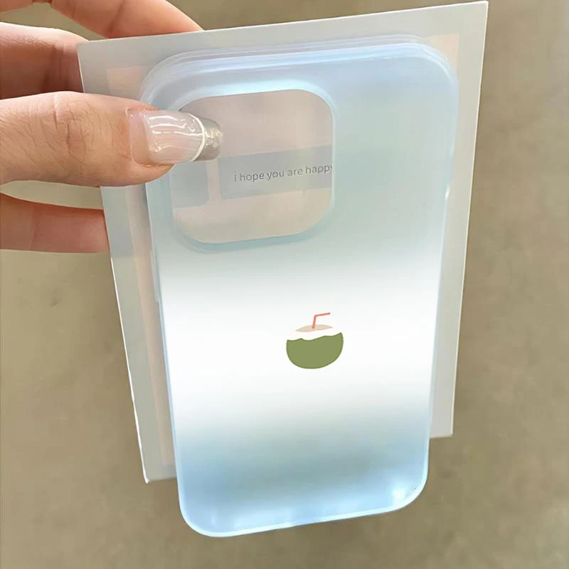 个性椰白适用iphone16promax苹果15手机壳14PLUS软13幻影12防摔11