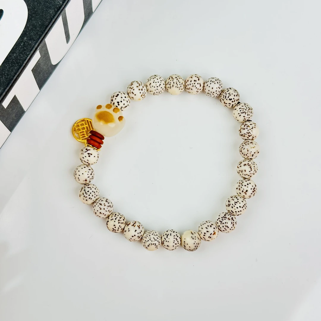 非金属木质手链 S8-轻奢金手链红色单圈手串-004单圈串珠首饰饰品