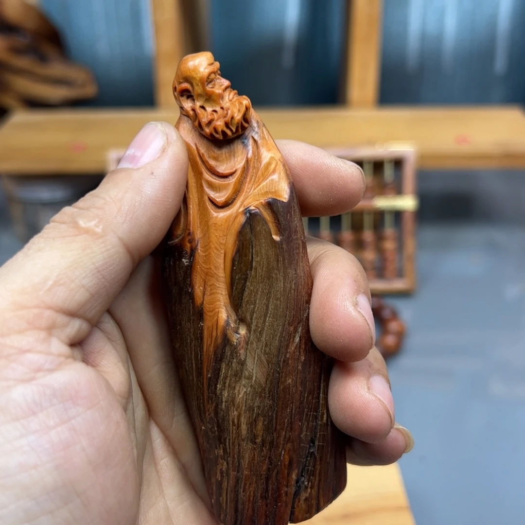 银***仔木崖柏木摆件手把件，