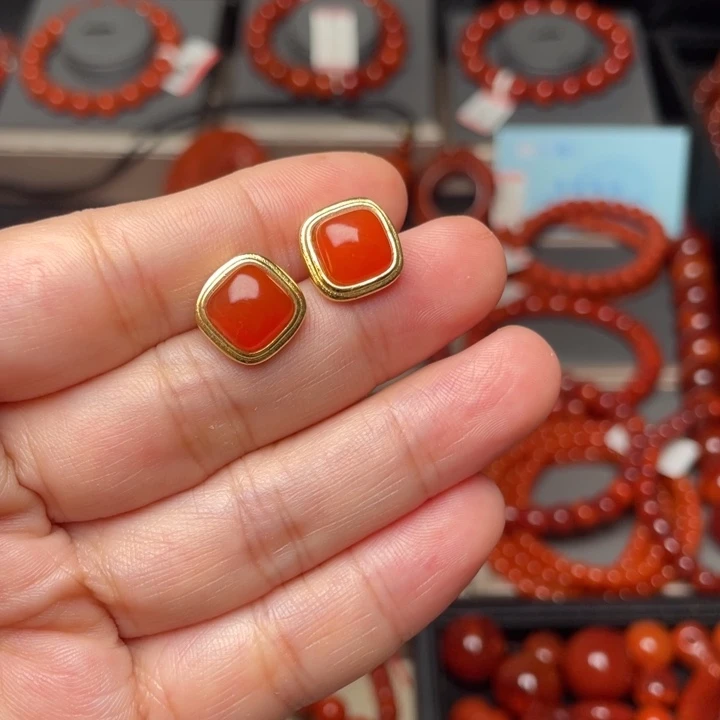 银S925镶嵌手链南红玛瑙