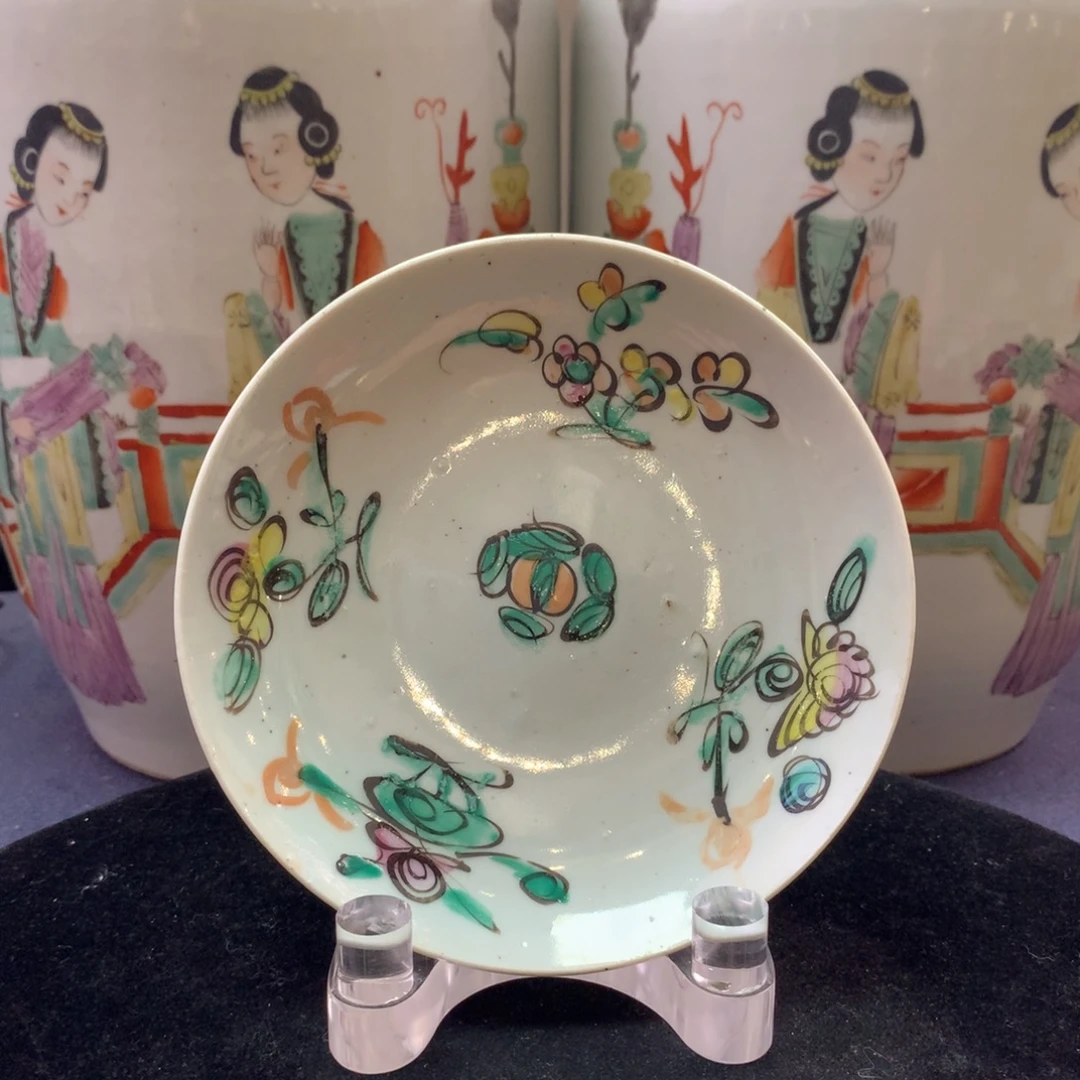 盘12770瓷器—粉彩四季花卉纹赏盘