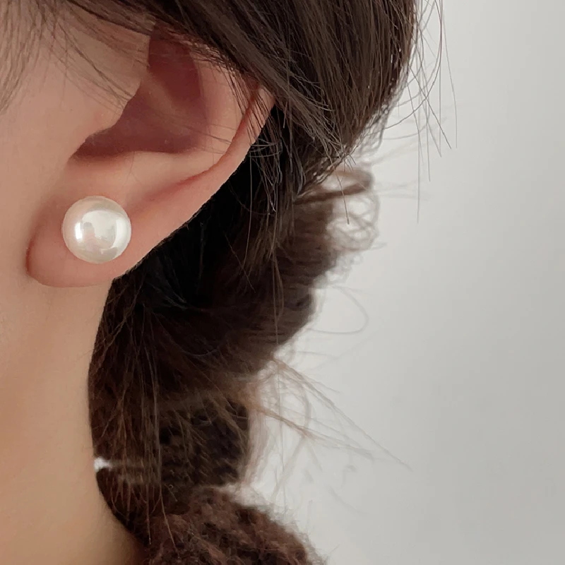 天然保真日韩系气质轻奢奶白樱花/粉馒头朱砂小众精致耳钉