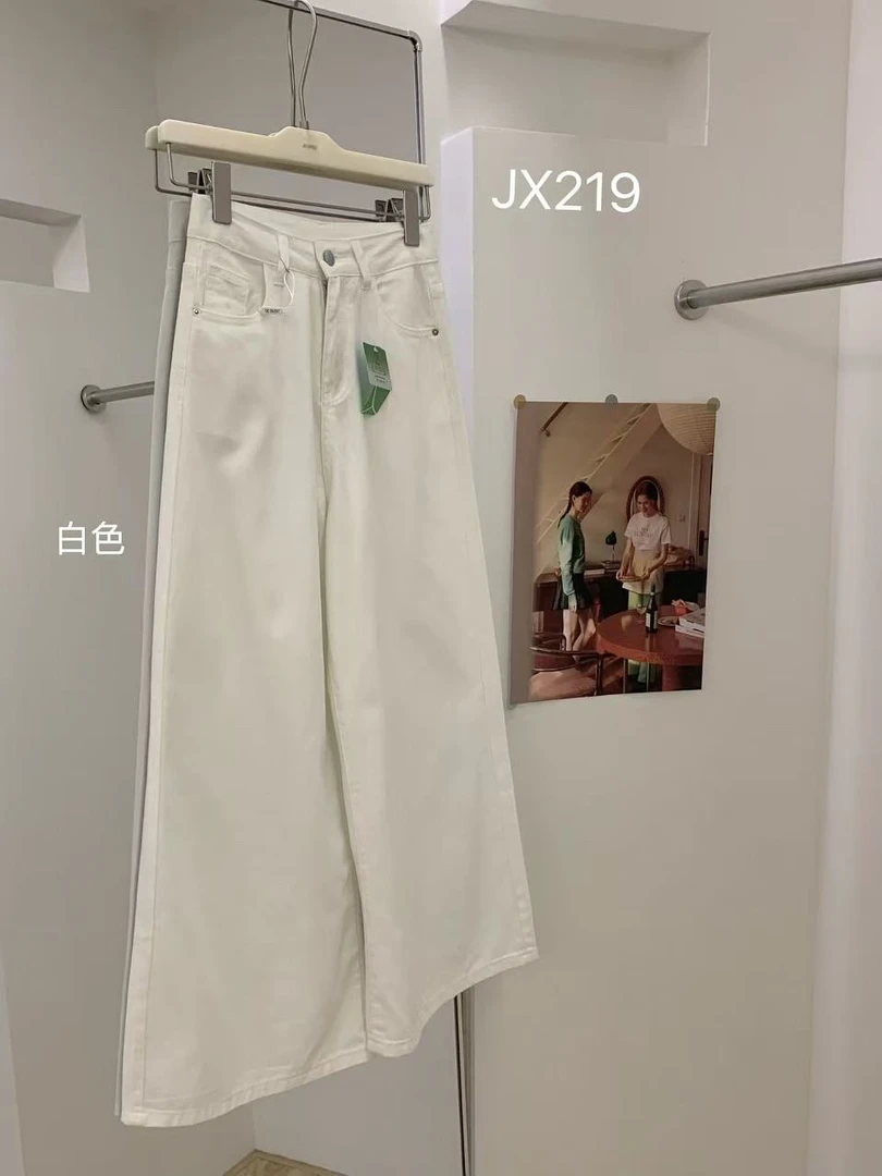 JUNXI@JX219 韩系简约显瘦牛仔阔腿裤 6-25