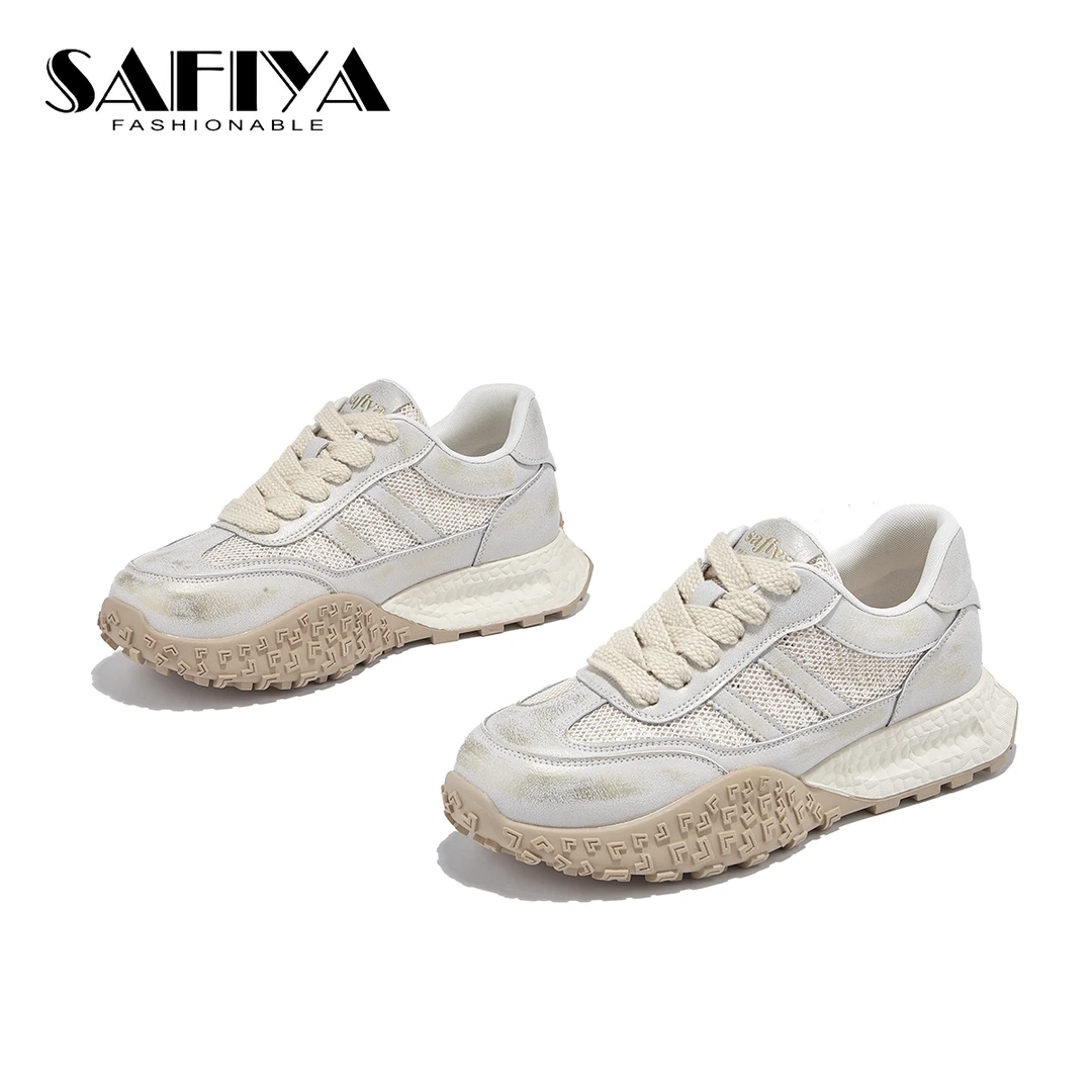 索菲娅Safiya2025春夏新款透气舒适百搭时尚休闲阿甘鞋SFD1111C50