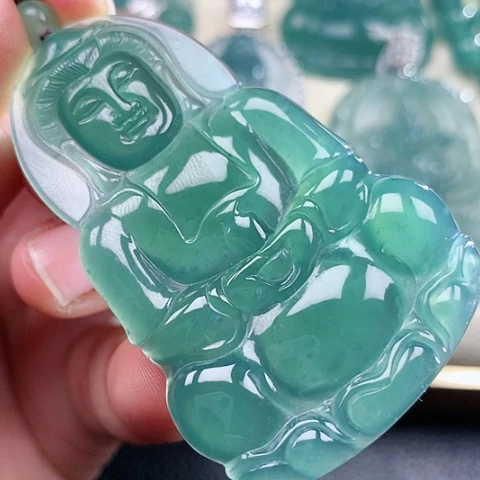 【闪购商品】翡翠颈饰18K金镶嵌天然翡翠