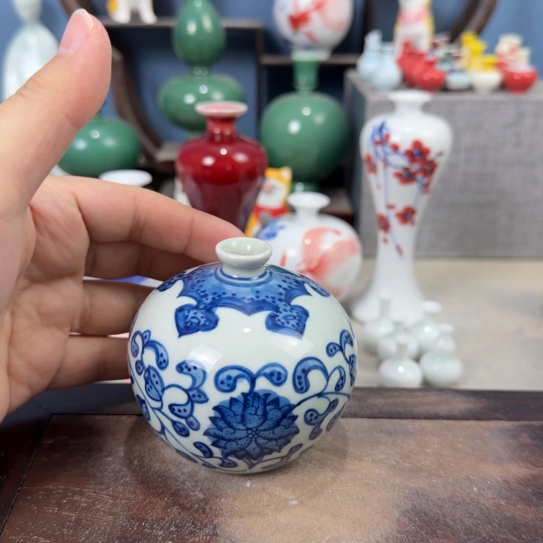 陶瓷手工小花器摆件