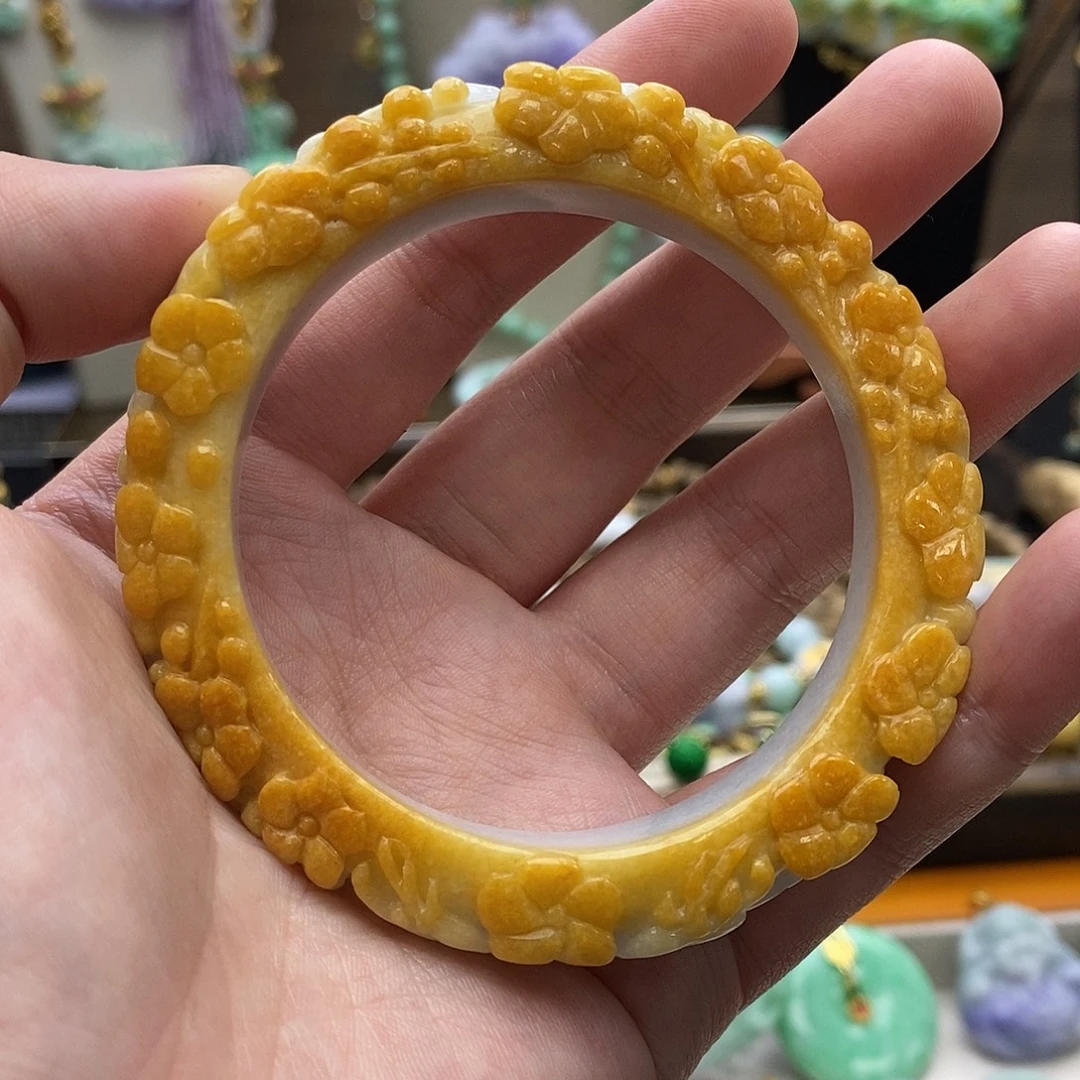 翡翠未镶嵌颈饰手镯58.5