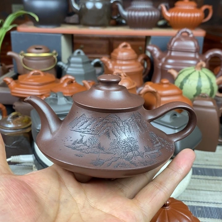 紫砂茶壶云炉180-260cc原矿老紫泥特价