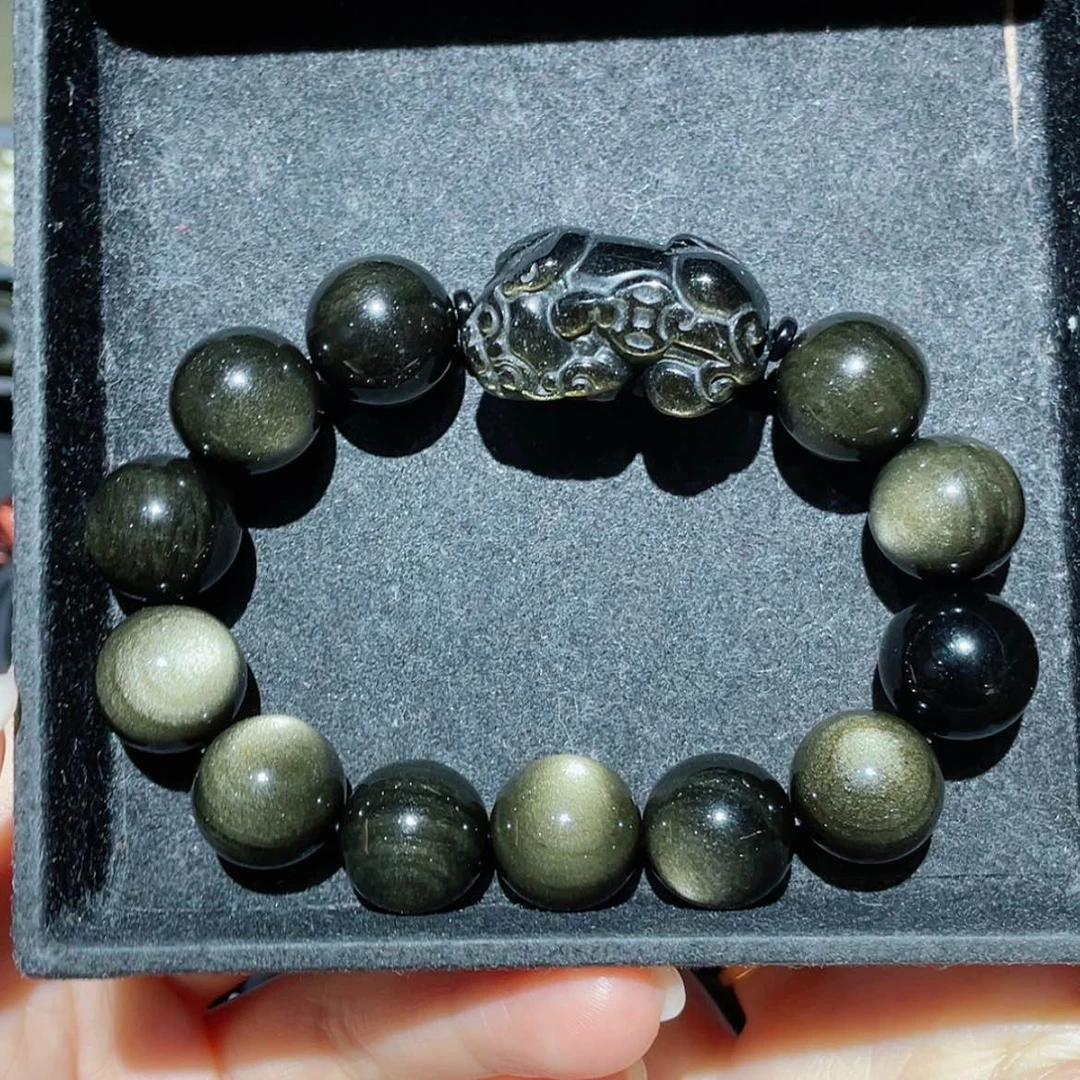 【闪购商品】未镶嵌黑曜岩手链R****n