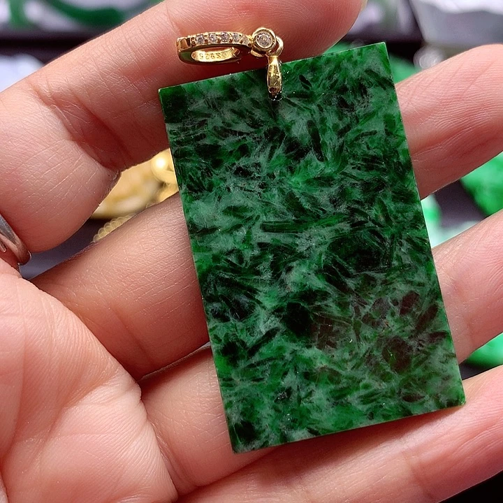 颈饰银S925镶嵌翡翠翡翠