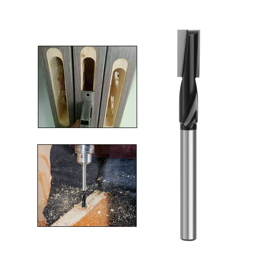 罗机木门开锁孔铣刀雕刻机电木铣开锁孔清底刀开槽专业开孔