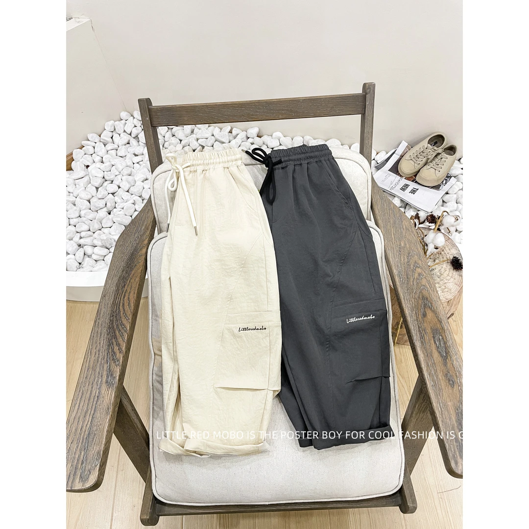 【现现】童装男童简约百搭裤子2025夏季新款儿童休闲裤MMK821832