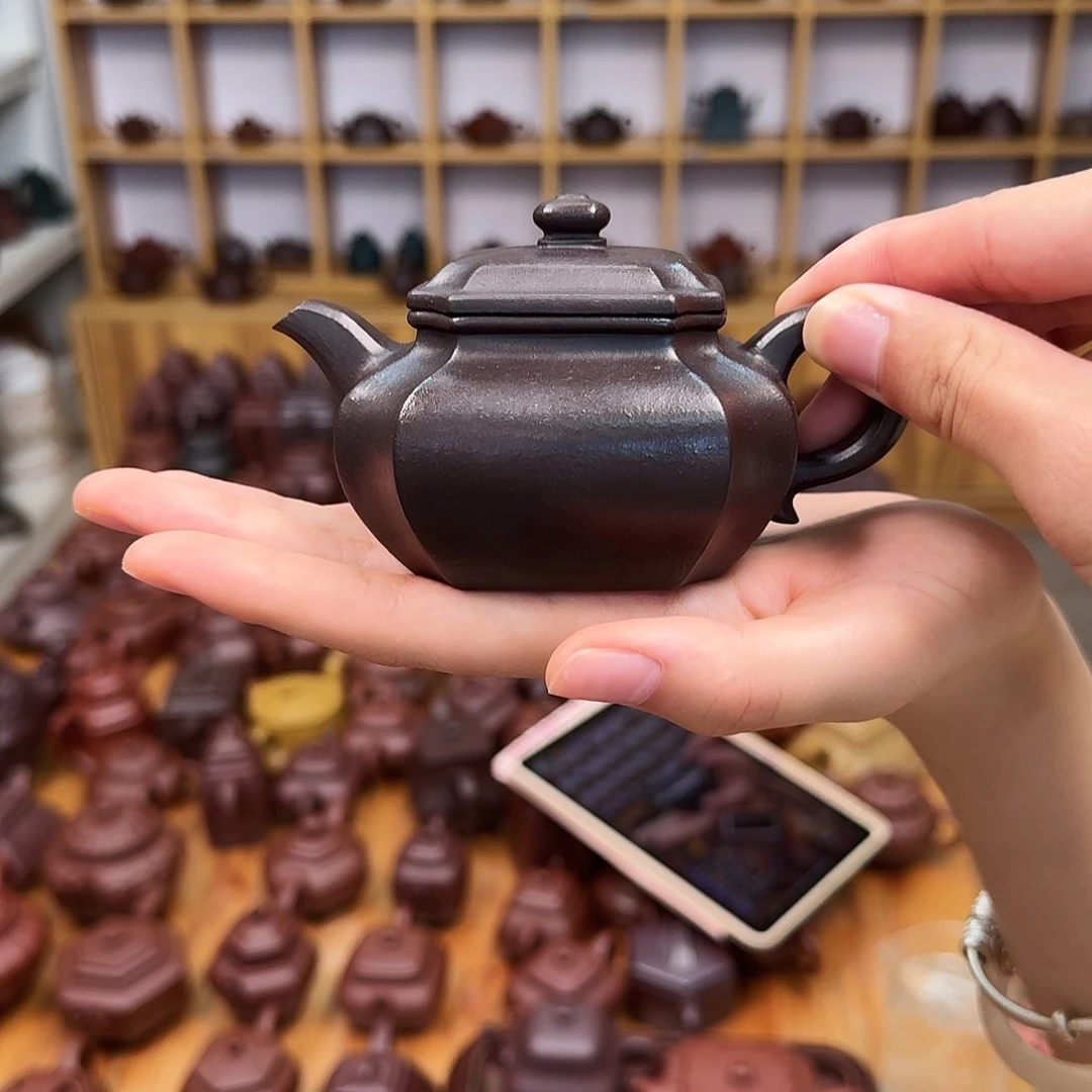 茶壶紫砂紫砂壶小抽角石瓢180cc