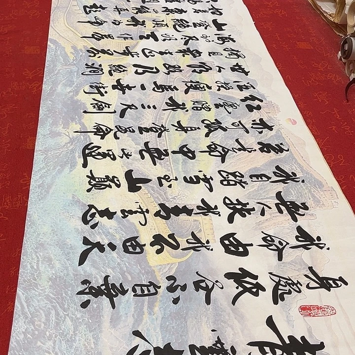 书法青云志李保军长城宣纸180✖️48厘米左右