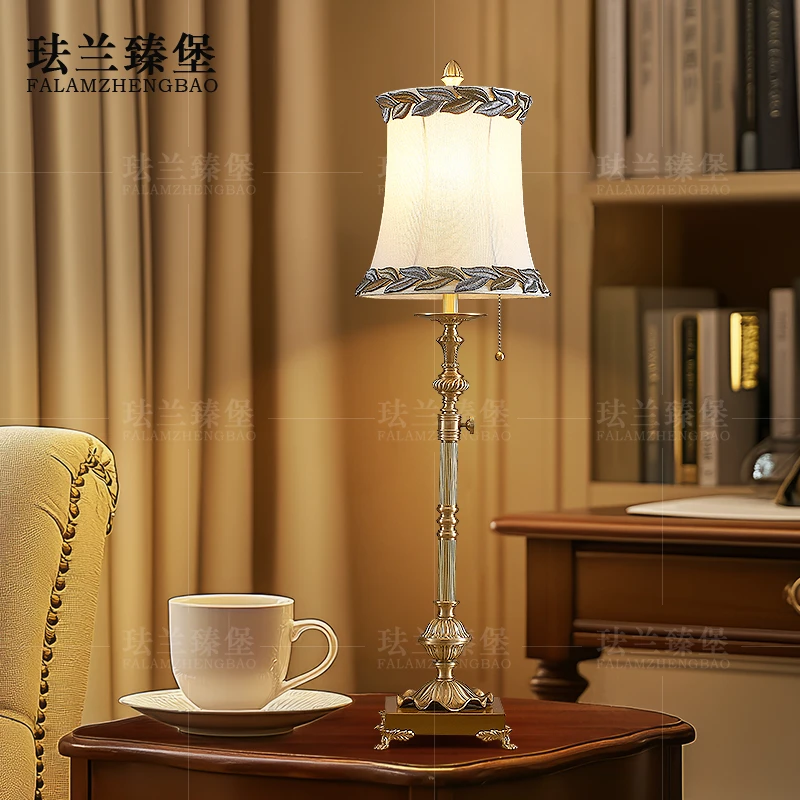 美国原单全铜台灯包邮轻奢客厅家居玄关柜卧室床头简欧风装饰浪漫