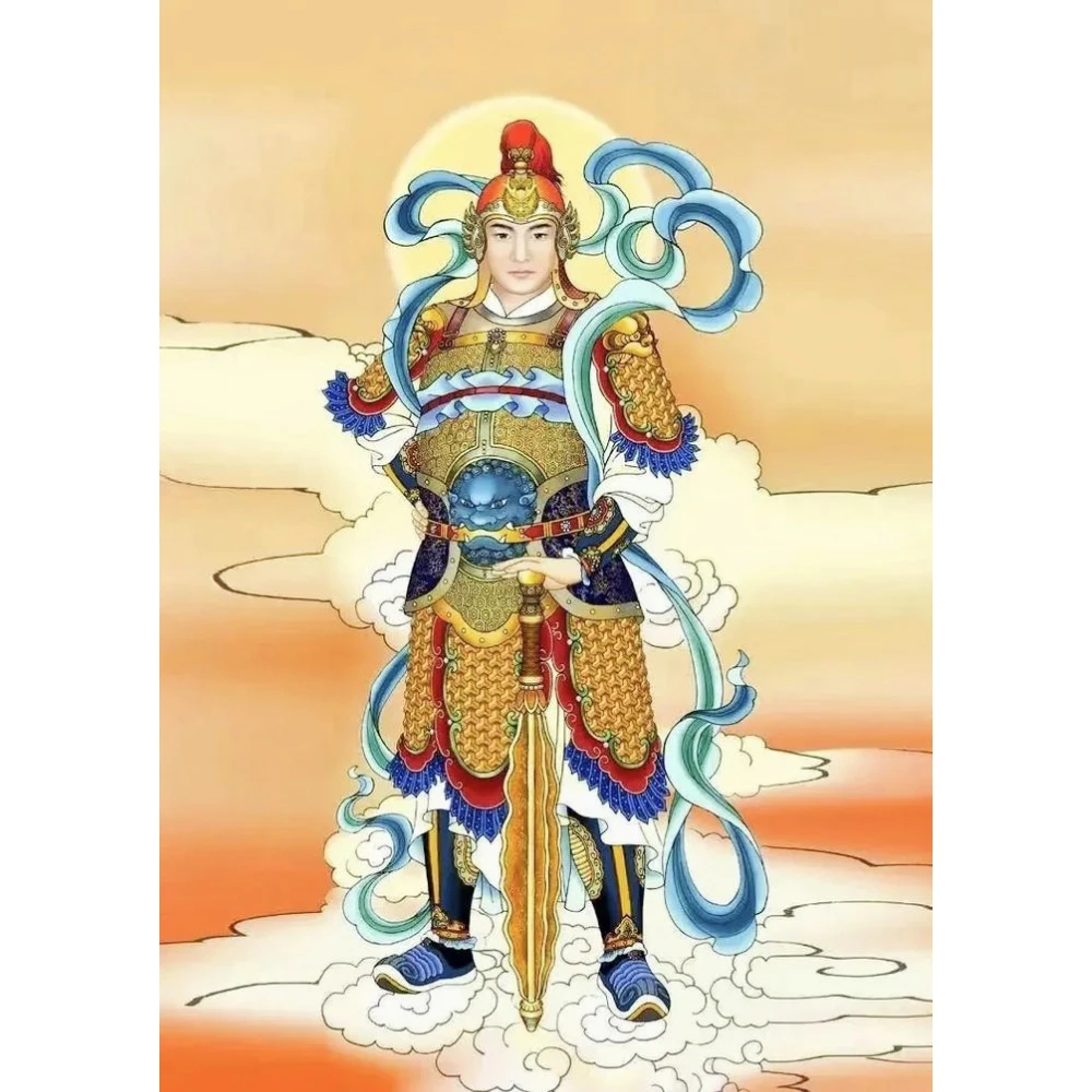 DMC十字绣菩萨十字绣-韦陀菩萨