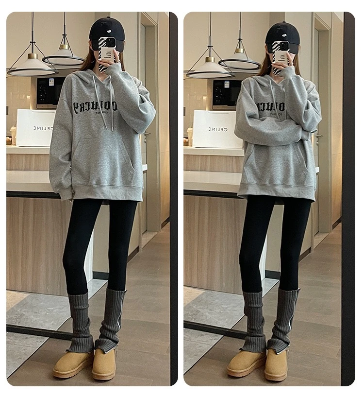 【主播裤子】加绒鲨鱼裤女秋冬高腰提臀弹力紧身大码瑜伽打底裤