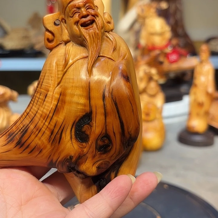 柏木太行崖柏弥勒佛