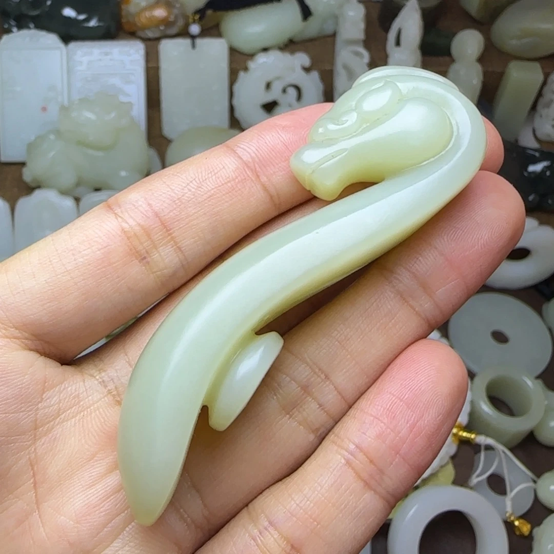 和田玉未镶嵌挂件玉带钩