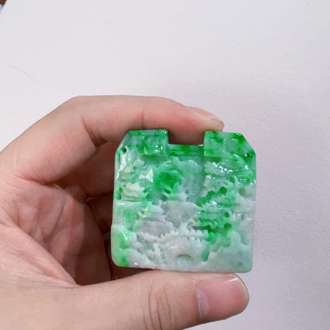 翡翠未镶嵌吊坠(赠链)代编织