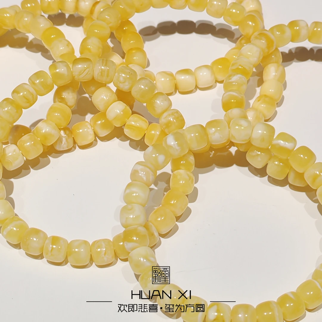 【欢玺 · 浮光】天然俄料蜜蜡老型妖花蜜蜡手串