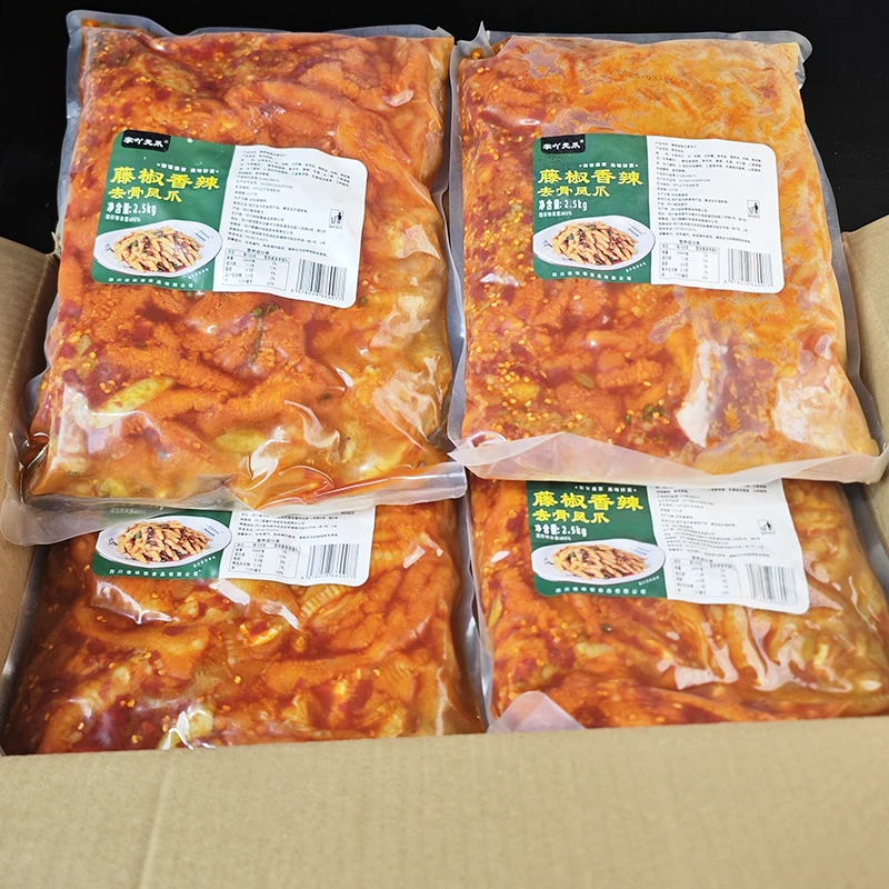 掌吖藤椒无骨鸡爪，10kg/件
