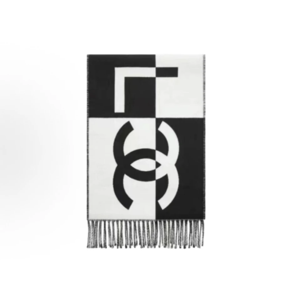 未使用 Chanel/香奈儿 活动-100【念念】双C字母拼色 围巾