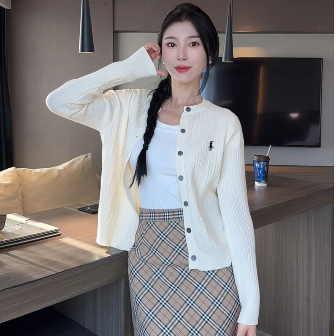 【现货】麻花针织开衫女春秋季学院风外搭软糯高品质短款毛衣B5-10